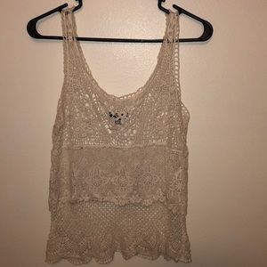 Lace, Crocheted Tank Top